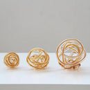 DecorBites™ Geometric Wound Glass Twine Sphere Ornament - Handmade Home Decor Accessory