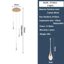 DecorBites™ Crystal LED Staircase Chandelier - Luxe Lighting for Hotel, Living Room, & Lobby