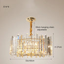 DecorBites™ Crystal Round Chandelier Gold LED Modern Lustres for Living Room