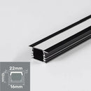 DecorBites™ LED Aluminum Profile Recessed U/YW-Shape Hidden Channel Milky Cover Bar Strip Light