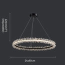DecorBites™ Crystal Gold Ring LED Chandelier for Home Decoration Luxurious Living Room Dining Bedroom