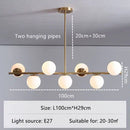 DecorBites™ Glass Ball Pendant Chandelier: Modern LED Ceiling Lamp, Nordic Style Home Lighting