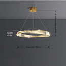 DecorBites™ DNA Spiral Crystal Chandelier LED Ring Design for Luxury Living Room
