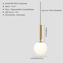 DecorBites™ Glass Ball Pendant Light for Dining Room & Bedroom Decor