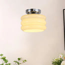 DecorBites™ Creamy Glass Iron LED Ceiling Light - Modern Indoor Lighting Fixtures