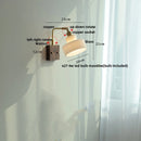 DecorBites™ LED Brass Walnut Wood Wall Sconce Rotate Glass Stair Light