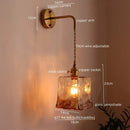 DecorBites™ Japanese Style LED Wall Lamps Living Room Coffee Balcony Stair Light Copper Glass