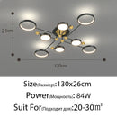 DecorBites™ Gold Frame LED Chandelier: Modern Lighting for Living Room, Bedroom - Indoor Fixture & Lustres