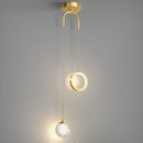 DecorBites™ Gold Ring LED Pendant Light for Ceiling Suspension in Luxury Design