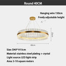 DecorBites™ Crystal Ring Chandelier LED Pendant Light Fixture