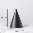 DecorBites™ Cube Round Statue Decor Ceramic Ornament Sculpture Artwork for Desk & Room