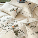 DecorBites™ Deluxe Lyocell Cotton Embroidery Bedding Set - Soft, Silky, Breathable Luxury Bed Set