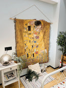 DecorBites™ Gustav Klimt The Kiss Art Pattern Cotton Fabric Blanket