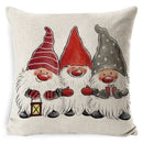 DecorBites™ Elk Print Linen Pillowcase: Festive Christmas Cushion Cover for Sofa - 2023 New Year Decor