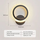 Modern black & white led metal acrylic wall light bedroom sconce
