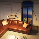 DecorBites™ Circular Luminescence LED Floor Lamp for Elegant Living Spaces