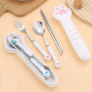 DecorBites™ Kawaii Cat Claw Cutlery Set for Kids - Portable Outdoor Tableware Kit