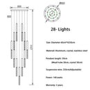 DecorBites™ Crystal LED Chandelier for Staircase & Living Room