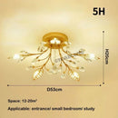 DecorBites™ Crystal Ceiling Chandelier LED Light Fixture for Living Room Bedroom Kitchen