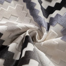 DecorBites™ Geometric Chenille Flocking Cushion Cover: Grey-Beige Home Decor Pillow Case