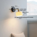 DecorBites™ LED Wall Light Fixture Modern Black Wood Copper Sconce