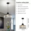 DecorBites™ Crystal LED Pendant Light: Retro Gold Lampshade for Living Room, Bedroom, Dining Room