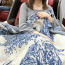 DecorBites™ Cozy Chinese Ink Knit Blanket for All Seasons - Soft Sofa and Bed Cover