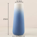 DecorBites™ Gradient Ceramic Vase Cylinder Desk Decoration Floral Vases Modern Room Decor