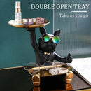 DecorBites™ French Bulldog Tray Statue: Stylish Bulldog Storage Decor for Modern Home & Office.