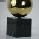 DecorBites™ Golden Balls Geometric Metal Sculpture Room Desk Decoration Ornaments