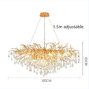 DecorBites™ Gloss Light Luxury Crystal Ceiling Chandelier for Living Room & Dining Room