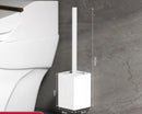 DecorBites™ Black Aluminum Toilet Brush Holder Set with Scrub Brush