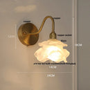 DecorBites™ Brass LED Wall Sconce Clear Glass Pull Chain Switch Modern Vanity Light