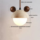 DecorBites™ Adjustable LED Pendant Light - Nordic Modern Yellow Travertine Marble Wood Fixture