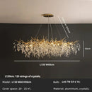 DecorBites™ Crystal Branch Chandelier LED Pendant Lamps Elegant Villa Living Room Gold Decor