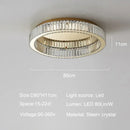 DecorBites™ Gold Crystal Ceiling Light Ring LED - Modern Luxury Indoor Home Lighting