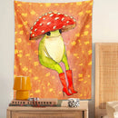 DecorBites™ Cute Frog Cartoon Tapestry Wall Hanging - Forest Animals Hippie Boho Decor