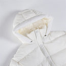White Winter Jacket for Women – Hooded Thick Warm Padded Coat