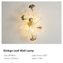 DecorBites™ Gold Branches Chandelier with Porcelain Leaves Pendant Light - Luxury Living room Decor
