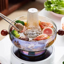 DecorBites™ Glass Hotpot: Thickened Heat-Resistant Crystal Pot for Home, Camping, Steaming & Boiling