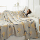 DecorBites™ Cotton Gauze Boho Throw Blanket - Cozy Bedspread & Sofa Cover