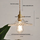 DecorBites™ Clear Glass LED Pendant Light Fixture Modern Copper Knob Switch Hang Lamp