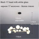 DecorBites™ Glass Ball LED Chandelier: Modern Nordic Style for Living, Dining, Kitchen, Study