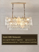 DecorBites™ Crystal Leaves Chandelier: Elegant Postmodern Lighting for Living Room, Dining Room, Bedroom