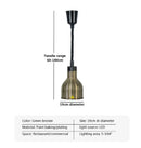 DecorBites™ Electric Food Heat Lamp: Telescopic Pendant Light for Restaurant's Kitchen Fixtures