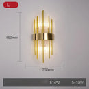DecorBites™ Crystal Gold Stainless Steel LED Dimmable Wall Sconce