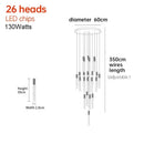 DecorBites™ Crystal LED Pendant Light: Luxury Lighting Fixture for Living Room, Bedroom, Hotel & Shop