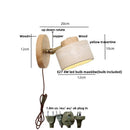 DecorBites™ Iron Rotate LED Wall Light Sconce Yellow Travertine: Modern Nordic Bedroom Lamp