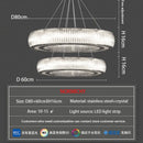 DecorBites™ Crystal LED Ceiling Pendant Chandelier for Modern Luxury Living Room Décor