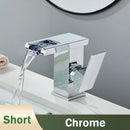 DecorBites™ LED Black Waterfall Basin Faucet: Deck Mounted Hydroelectric Mixer Tap